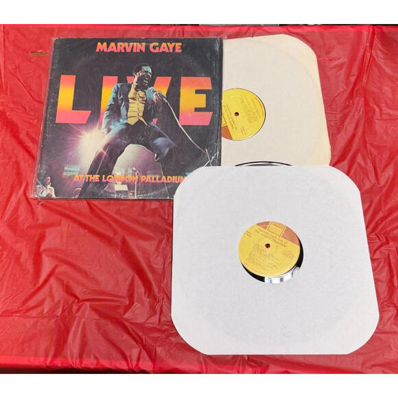 Marvin Gaye – Live at the London Palladium 2LP Vinyl 1977 Tamla Untested - Picture 1 of 7
